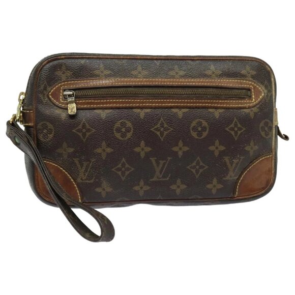 LOUIS VUITTON Monogram Marly Dragonne GM Clutch Bag M51825 LV Auth 82837 - Picture 1 of 16